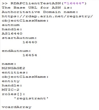 Some code for ASN Query execution