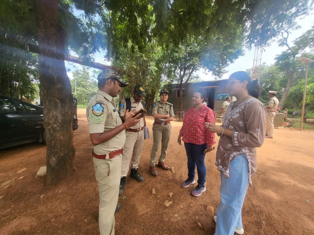 Beat officers at the tiger reserve.