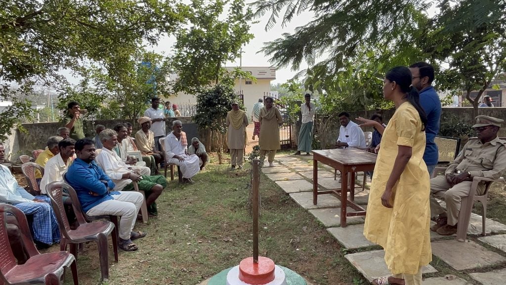 A community meeting.