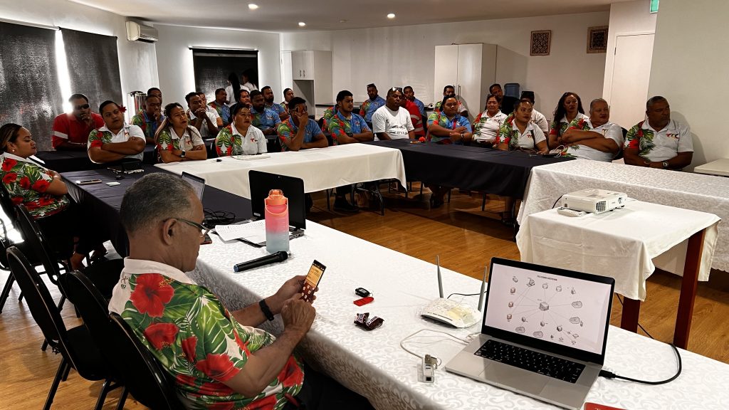 Training and discussions as part of the Ucall in IPv6 World project in Tonga.