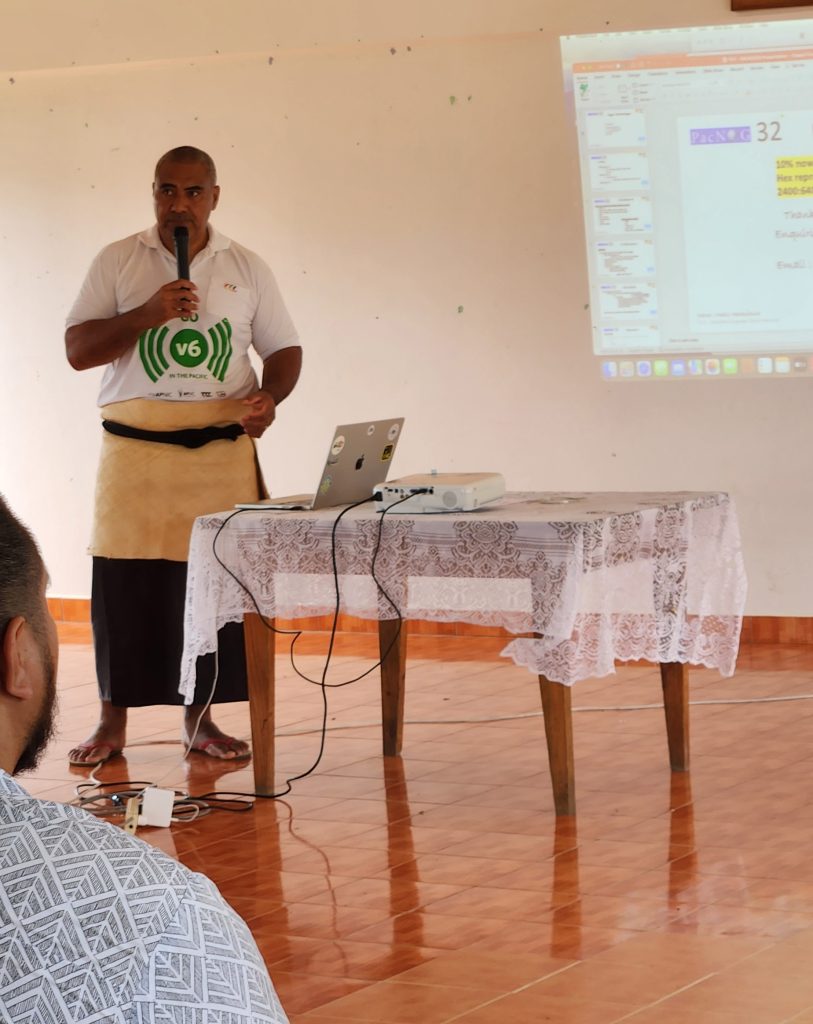 Training and discussions as part of the Ucall in IPv6 World project in Tonga.