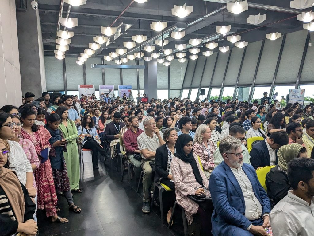 A shot of large crowds at the CNX/DCS event in Hyderabad, India.